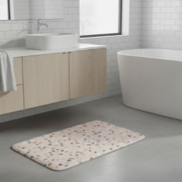 Tapete De Banheiro Padrão Moderno de Terrazzo Suave Neutro