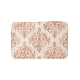 Tapete De Banheiro Padrão Ornamental de Aquarela de Damasco de Pêsseg