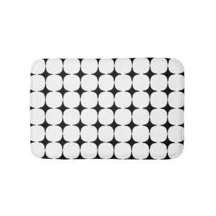 Tapete De Banheiro Padrão preto e branco moderno de Meio século sim