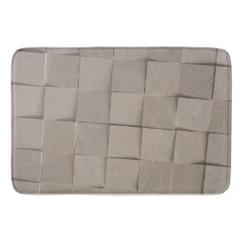 Tapete De Banheiro Padrão quadrado de azulejo bege de marfim