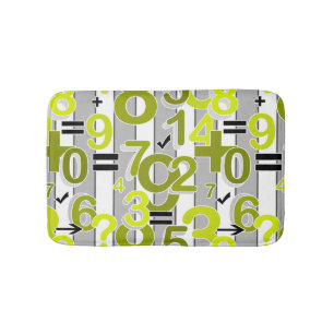 Tapete De Banheiro Padrão retro brilhante de aritmética matemática co