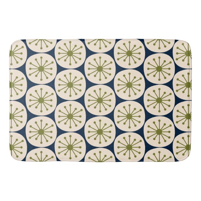 Tapete De Banheiro Padrão Retroativo de Pontos Atômicos Modernos do m (Frente)