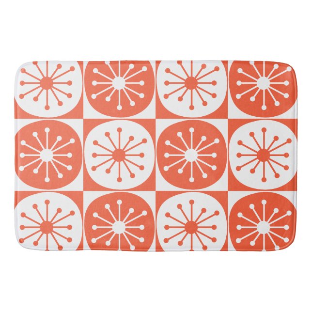 Tapete De Banheiro Padrão Retroativo de Pontos Atômicos Modernos do m (Frente)