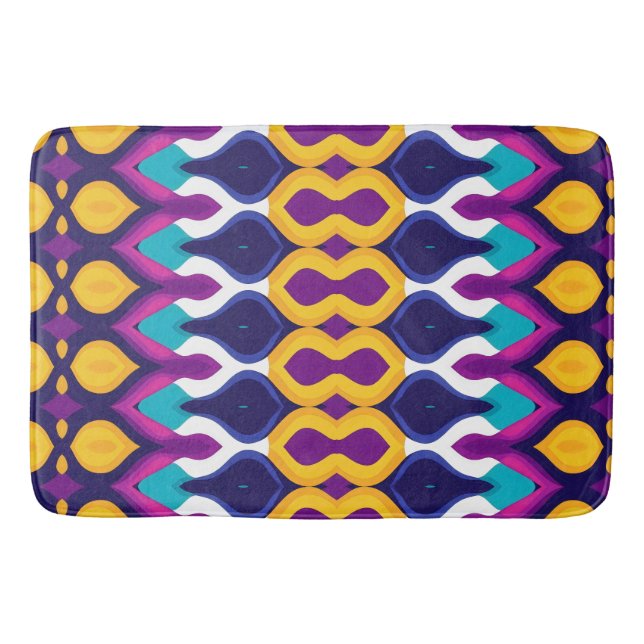 Tapete De Banheiro Padrão simétrico funky (Frente)