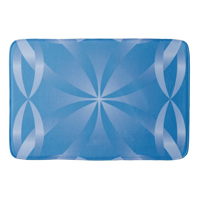 Tapete De Banheiro padrão topaz azul (Frente)