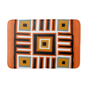 Tapete De Banheiro Padrão tribal africano moderno abstrato
