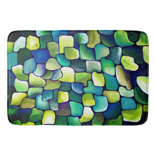 Tapete De Banheiro Padrão Verde Contemporâneo