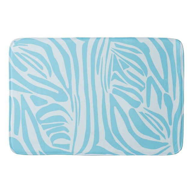 Tapete De Banheiro Padrão Zebra Azul (Frente)