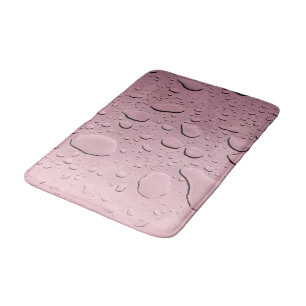 Tapete De Banheiro Padrões de Abstrato de gotas de água, Rosa metá