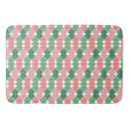 Tapete De Banheiro Padrões GREEN CORAL WHITE ZIG ZAG