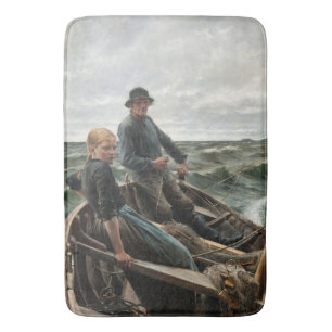 Tapete De Banheiro Pai e Filha no Mar (por Albert Edelsense)