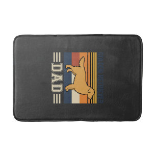 Tapete De Banheiro Pai Golden Retriever Cão Retro
