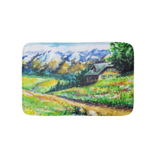 Tapete De Banheiro Paisagem