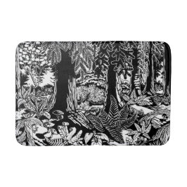 Tapete De Banheiro Paisagem Art Bath Mat B & W Forest Bathroom Decore