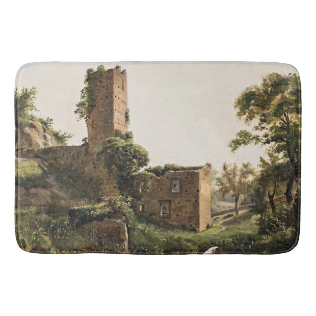 Tapete De Banheiro Paisagem com Ruínas (Edifício Arruinado Antigo) (Frente)