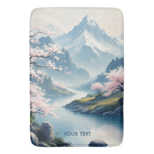 Tapete De Banheiro Paisagem de Primavera japonês fantasiosa