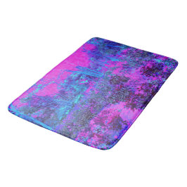 Tapete De Banheiro Paisagem Impressionista Azul e Rosa Quente Trippy