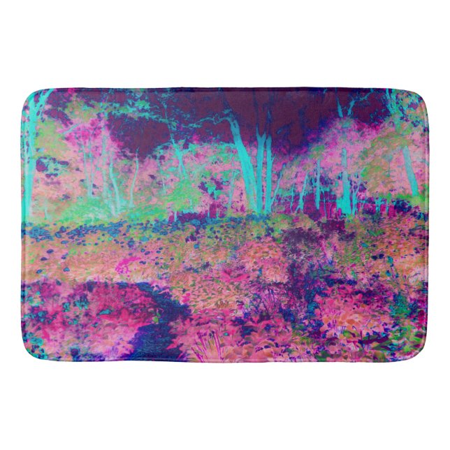 Tapete De Banheiro Paisagem Impressionista Puro e Rosa Quente (Frente)