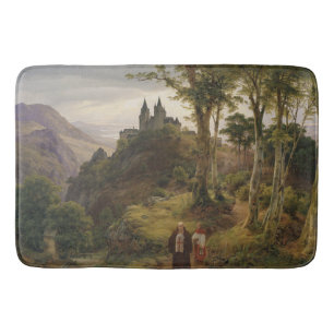 Tapete De Banheiro Paisagem Romântica Alemã com Complexo de Monastéri