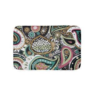Tapete De Banheiro Paisley asiático: design moderno sem costura.