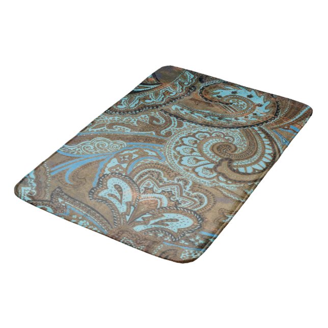 Tapete De Banheiro Paisley Damask - Bathmat (Angulado)