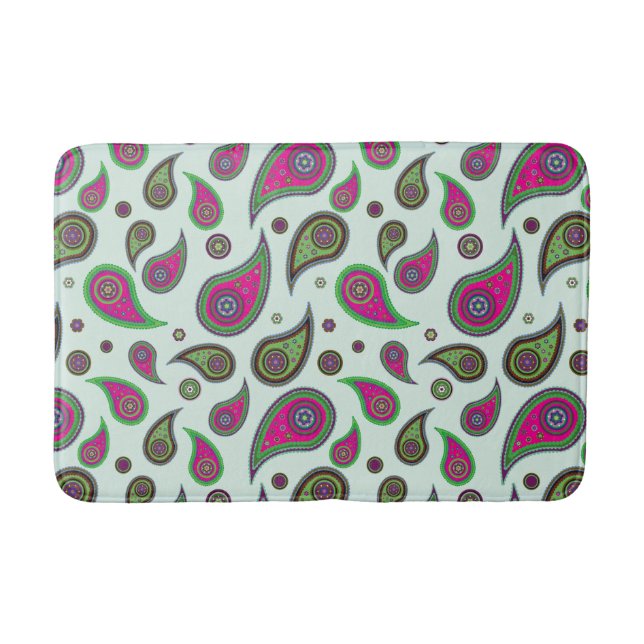 Tapete De Banheiro Paisley Design Bath Mat (Frente)