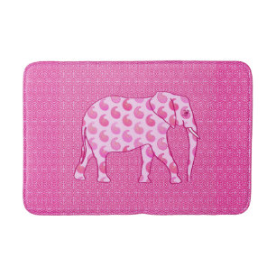 Tapete De Banheiro Paisley Elephant, Ice Pink e Fuchsia