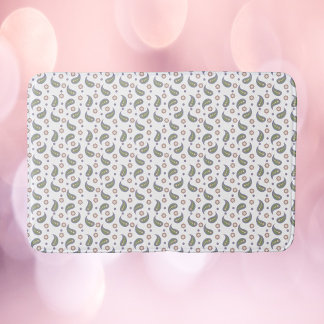 Tapete De Banheiro Paisley Flowers Dês Verde Rosa Púrpura