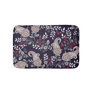 Tapete De Banheiro Paisley tradicional indiano, padrão perfeito.
