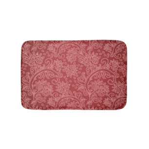 Tapete De Banheiro Paisley Vermelho Damasco Designer Floral Vintage C
