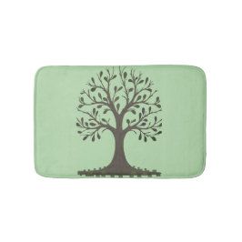 Tapete De Banheiro 🌳 Pale Green Tree of Life Bath Mat - Bathroom Dec