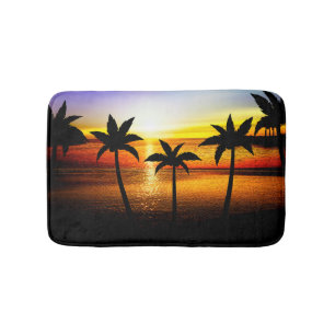 Tapete De Banheiro Palmeiras tropicais havaianas