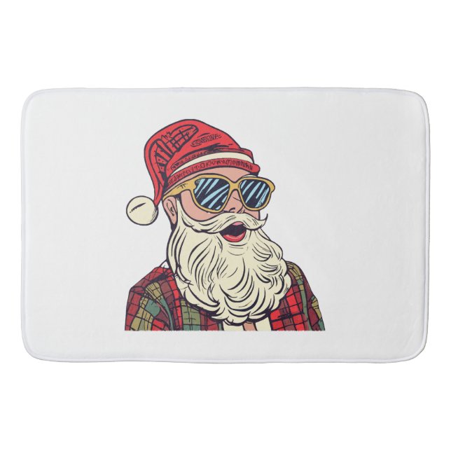 Tapete De Banheiro Papai Noel - Engraçado (Frente)