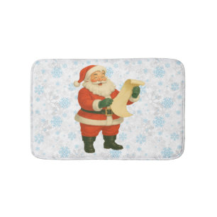 Tapete De Banheiro Papai Noel vintage/retro alegre e festivo