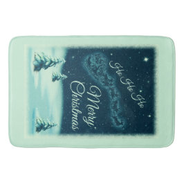 Tapete De Banheiro Papais noeis e suas Reindeers no Céu Noturno de Na