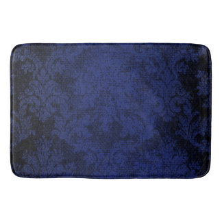 Tapete De Banheiro Papel de parede azul do vintage do damasco do