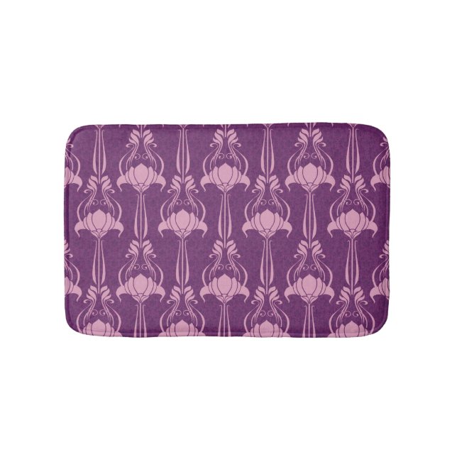 Tapete De Banheiro Papel de parede flexível - Design violeta rosa (frente)