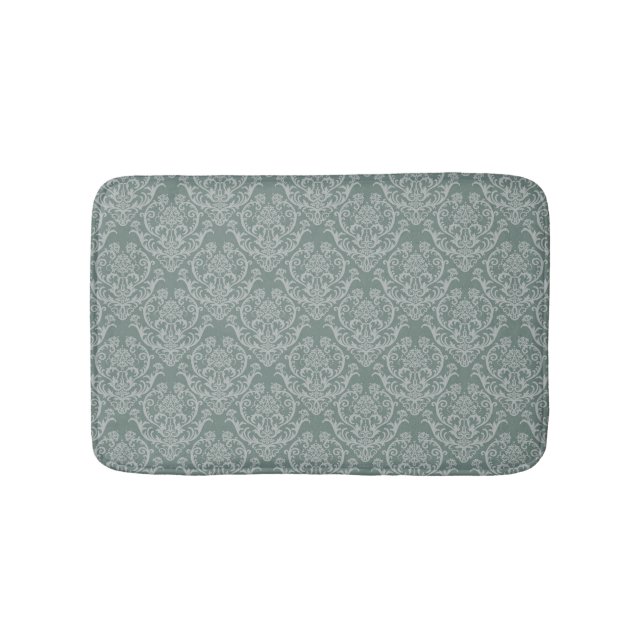 Tapete De Banheiro Papel de parede floral verde (frente)