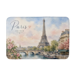 Tapete De Banheiro Paris França Torre Eiffel rio Sena