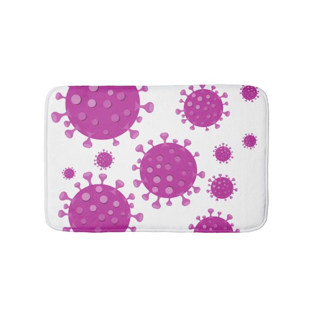 Tapete De Banheiro Partícula Viral Roxa (frente)