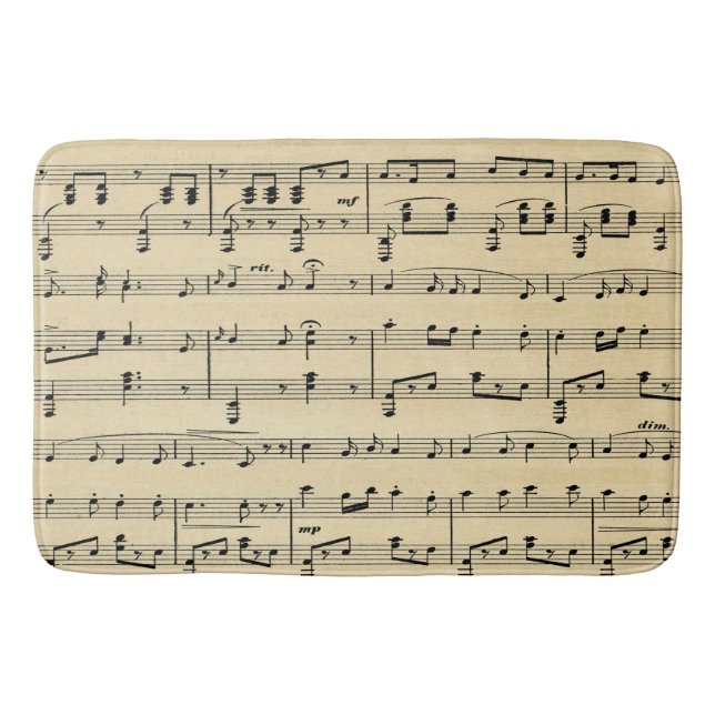 Tapete De Banheiro Partitura antiga (Frente)