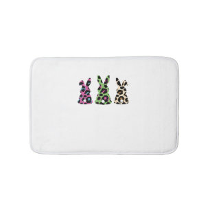 Tapete De Banheiro Páscoa de coelho Xadrez-leopardo Buffalo Páscoa de