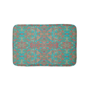 Tapete De Banheiro Pássaros árabes Bohemian Boho Turquoise