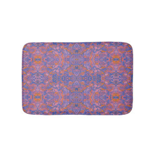 Tapete De Banheiro Pássaros árabes Bohemian Oriental Boho Blue Orange