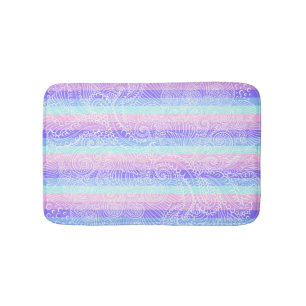 Tapete De Banheiro Pastel Candy Swirls Padrão de fantasia suave em