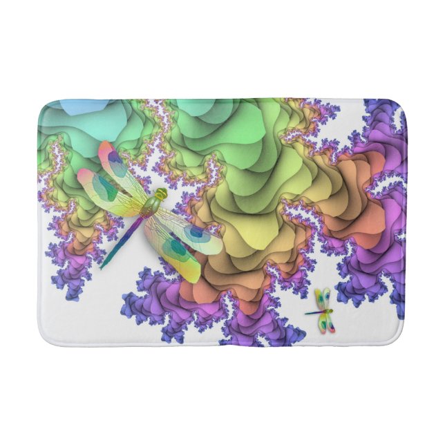 Tapete De Banheiro Pastel Dragonflies Bath Mat (Frente)