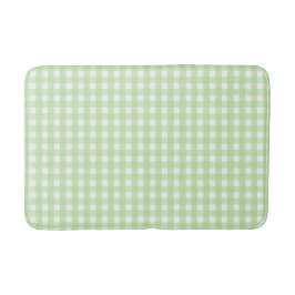 Tapete De Banheiro Pastel Green Gingham Pattern
