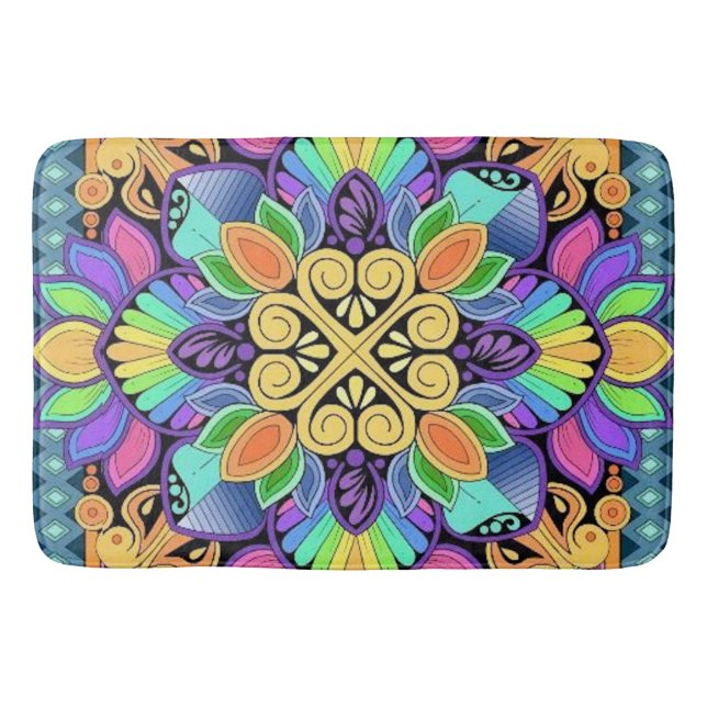Tapete De Banheiro Pastel Rainbow (Frente)