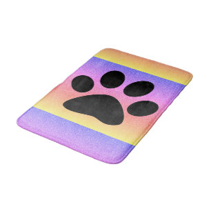 Tapete De Banheiro Pata Imprime multicor rosa Rosa cor-de-rosa Dourad