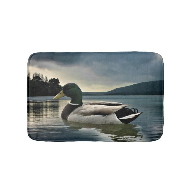 Tapete De Banheiro Pato De Mallard No Lago (frente)